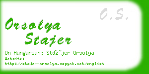 orsolya stajer business card